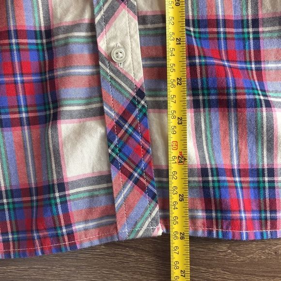 Womens Medium Petite Talbots Plaid Button Down Shirt - Picture 6 of 7